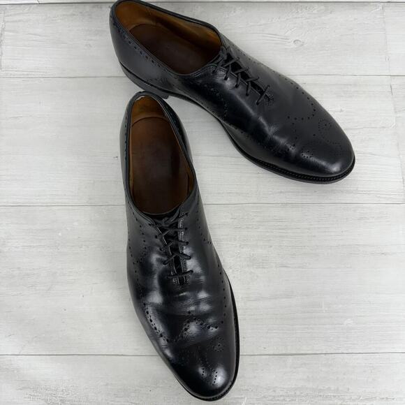 Allen Edmonds Fairfax‎ Wholecut Oxfords Shoes Mens 13 D Black Leather BrogueK